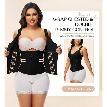Waist Shapewear for Women with Bra Tummy Control Girdle Workout Shapewear with Adjustable