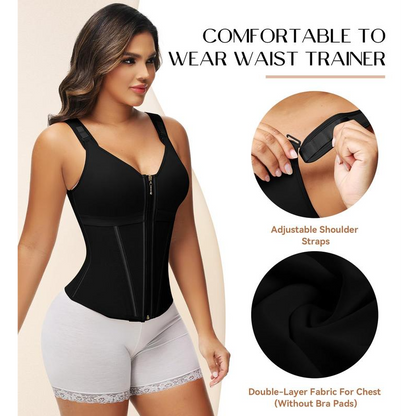 Waist Shapewear for Women with Bra Tummy Control Girdle Workout Shapewear with Adjustable